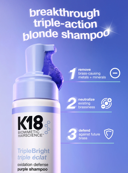 TripleBright oxidation defense purple shampoo